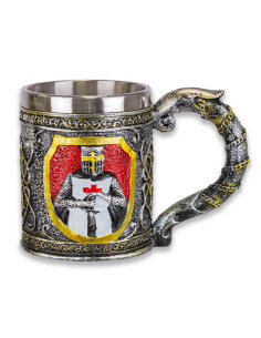 Mug chevalier templier pour collectionneurs, 10,5 cm.