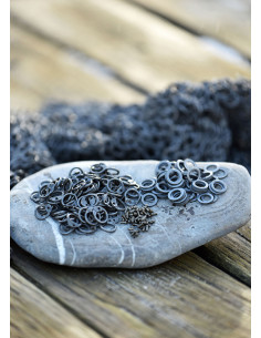 Sac de 1 kg d'anneaux de cotte de mailles bordés 2