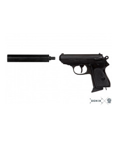 Pistolet semi-automatique avec silencieux 2