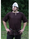 Tunique viking en laine, couleur marron