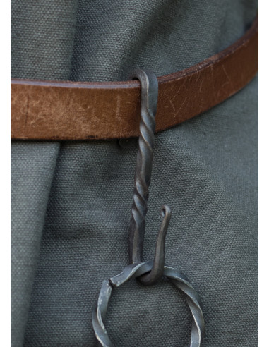 Crochet de ceinture en acier forgé à la main