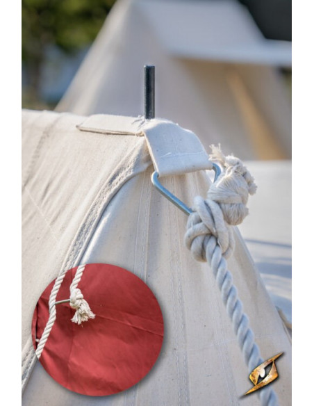 Tente médiévale rouge pour guerriers...