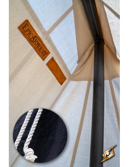 Tente médiévale noire pour guerriers...