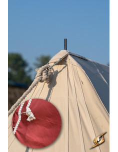 Tente médiévale rouge pour guerriers intrépides, 3 x 5 mts. 2