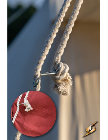 Tente médiévale rouge pour guerriers...