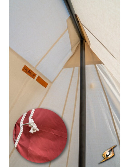 Tente médiévale rouge pour guerriers...