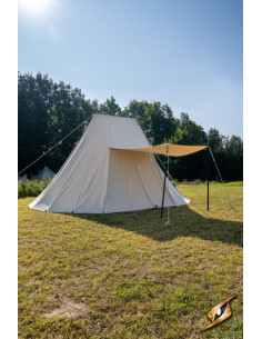 Tente médiévale noire pour guerriers intrépides, 5 x 7 mts. 2