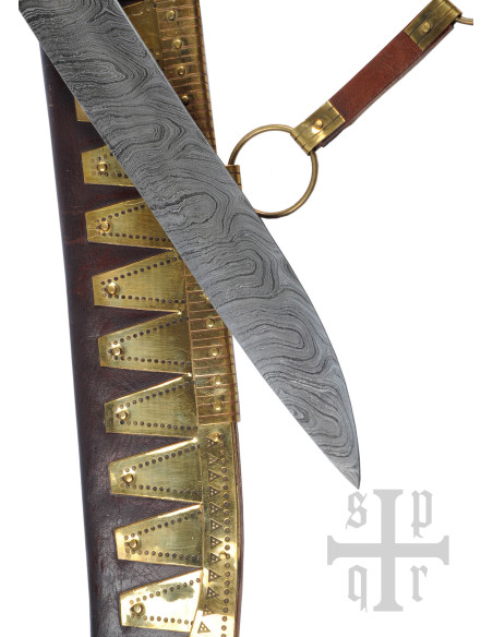 Couteau viking long type Seax, acier...