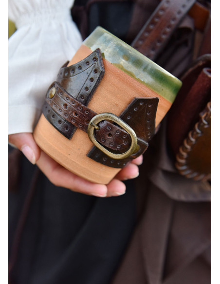 Baudrier en cuir avec boucle en...