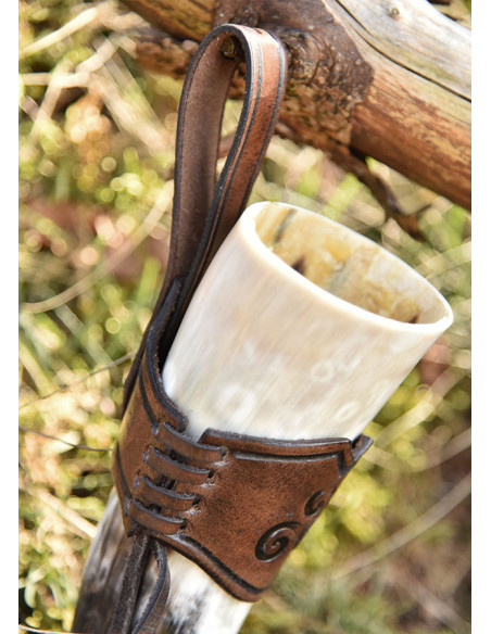 Baudrier en cuir avec Triskel pour...