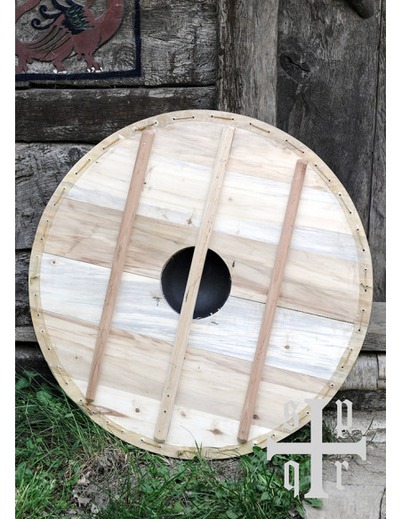 Bouclier viking rond en bois à peindre