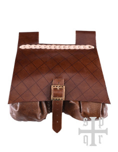 Sac en cuir médiéval, XIVe siècle, différentes couleurs