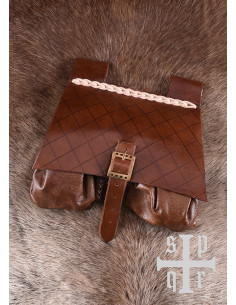 Sac en cuir médiéval, XIVe siècle, différentes couleurs 2
