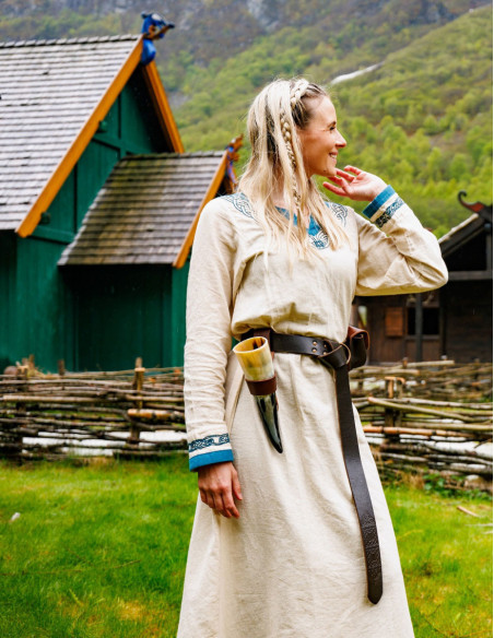 Robe viking modèle Lagertha, bicolore...