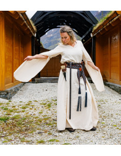 Robe médiévale manches trompette modèle Begina