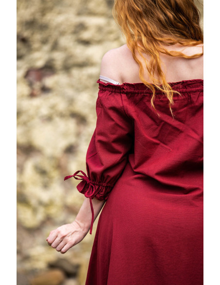 Robe médiévale Karen, rouge