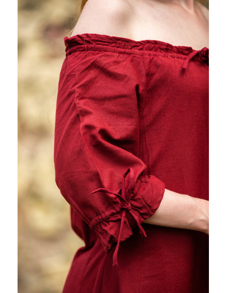 Robe médiévale Karen, rouge