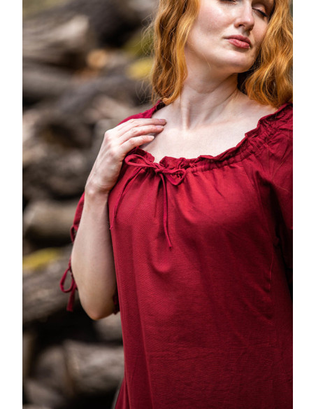 Robe médiévale Karen, rouge