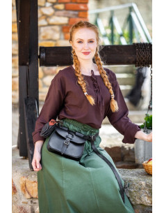 Chemisier médiéval modèle Tilda, couleur marron