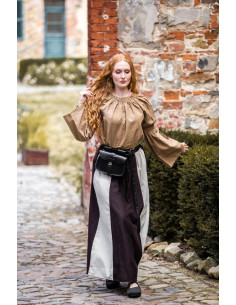 Chemisier médiéval classique modèle Coletta, couleur marron 2