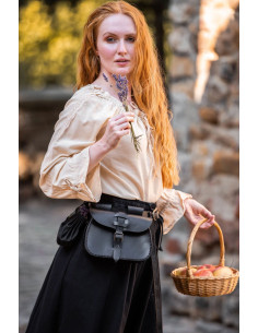 Chemisier femme médiévale Bettina, chanvre