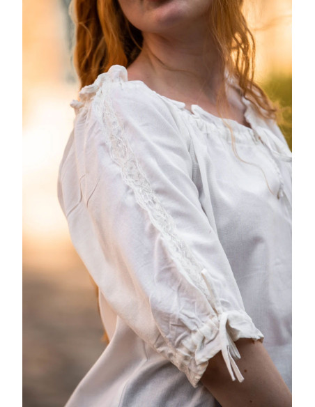 Chemisier médiéval à manches courtes...