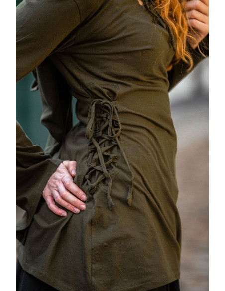 Chemisier médiéval Léa à lacets