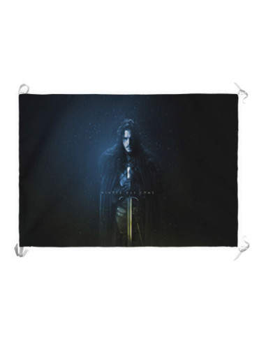 Bannière-Drapeau Jon Snow Game of Thrones (70x100 cms.)
 Matériel-Satin