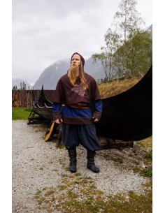 Viking Gugel en laine Bjomolf marron