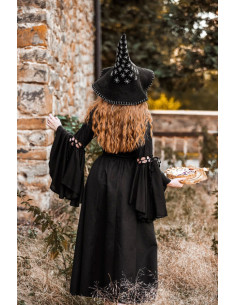 Chapeau de sorcière modèle étoile, couleur noir 2
