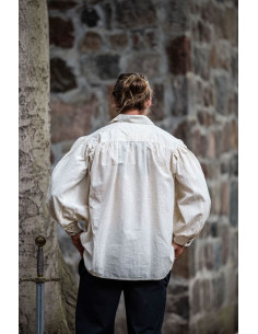 Chemise pirate Artur à lacets, couleur blanc naturel 2