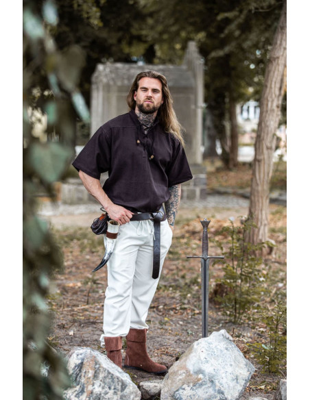 Chemise médiévale à manches courtes...