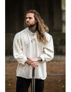 Chemise médiévale crème à nouer 2