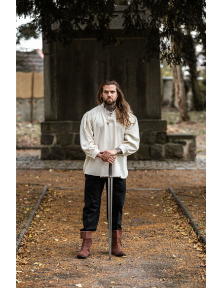 Chemise médiévale crème à nouer