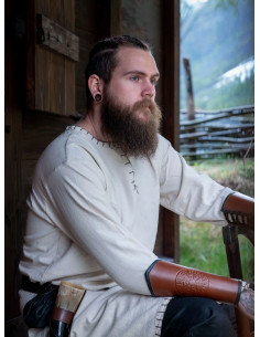 Tunique viking avec broderie Erwin, blanc naturel 2