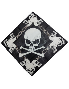 Bandana pirate crâne noir