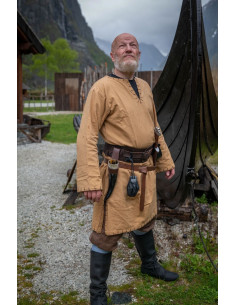 Tunique viking avec broderie Erwin, marron miel 2