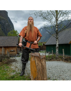 Tunique viking manches courtes Olaf, rouge