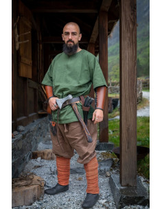 Tunique viking manche courte Olaf, vert