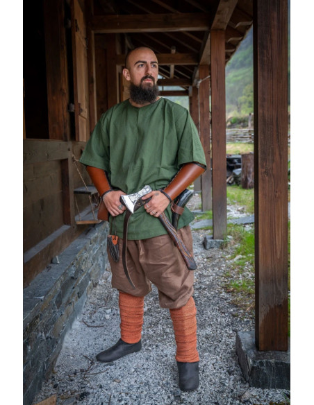 Tunique viking manche courte Olaf, vert