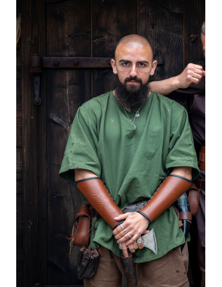 Tunique viking manche courte Olaf, vert