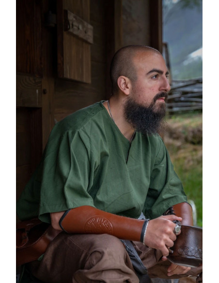 Tunique viking manche courte Olaf, vert