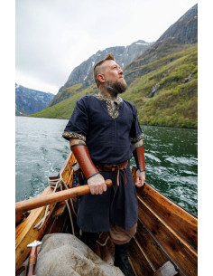 Tunique viking manche courte Richard, noir