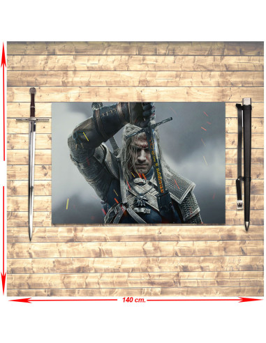 Pack bannière et épée Geralt de Riv The Witcher Wild Hunt III