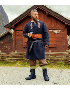 Tunique viking à manches longues Hugin et Munin, noire