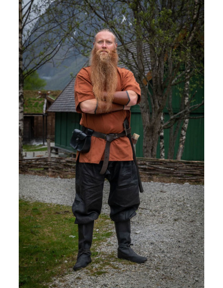 Pantalon Viking en lin Wodan, noir