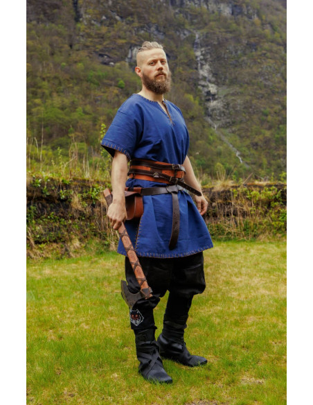 Pantalon Viking en lin Wodan, noir