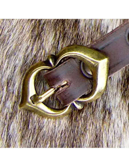 Ceinture médiévale étroite en cuir,...