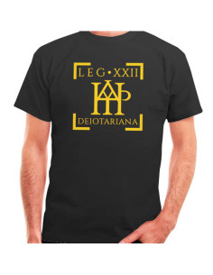 T-shirt Legio XXII Deiotariana Romana en noir, manches courtes