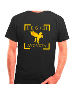 T-shirt Legio III Augusta Romana en noir, manches courtes